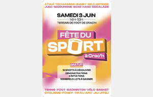 Fête du Sport à Crac'h le Samedi 03 Juin 2023